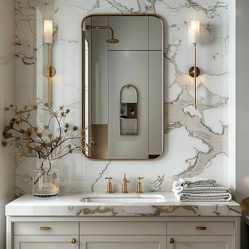 Hogyan tisztítsunk egy kerek, fa keretes fürdőszobai tükröt?